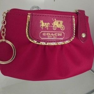 Red Coach Coin Purse